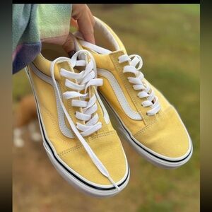 Vans Old Skool Yellow & White Canvas Sneakers